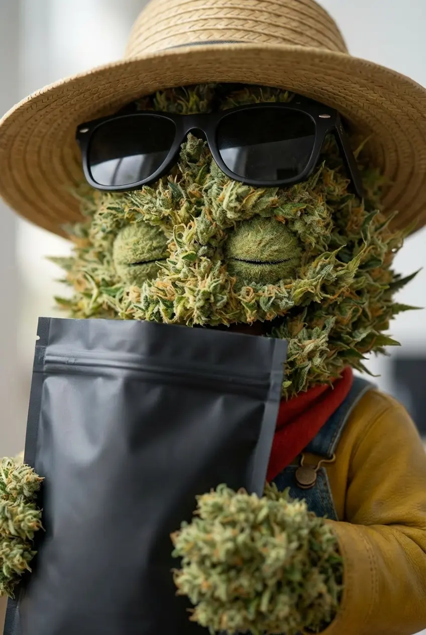 Producteur Widaki inhale le profil terpénique d'une fleur de CBD affinée en Grove Bags TerpLoc