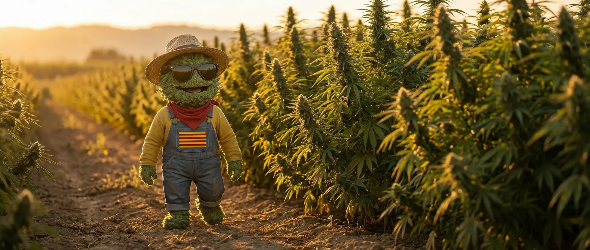 Champ de chanvre CBD outdoor en fin de récolte manuelle dans les Pyrénées-Orientales par Widaki