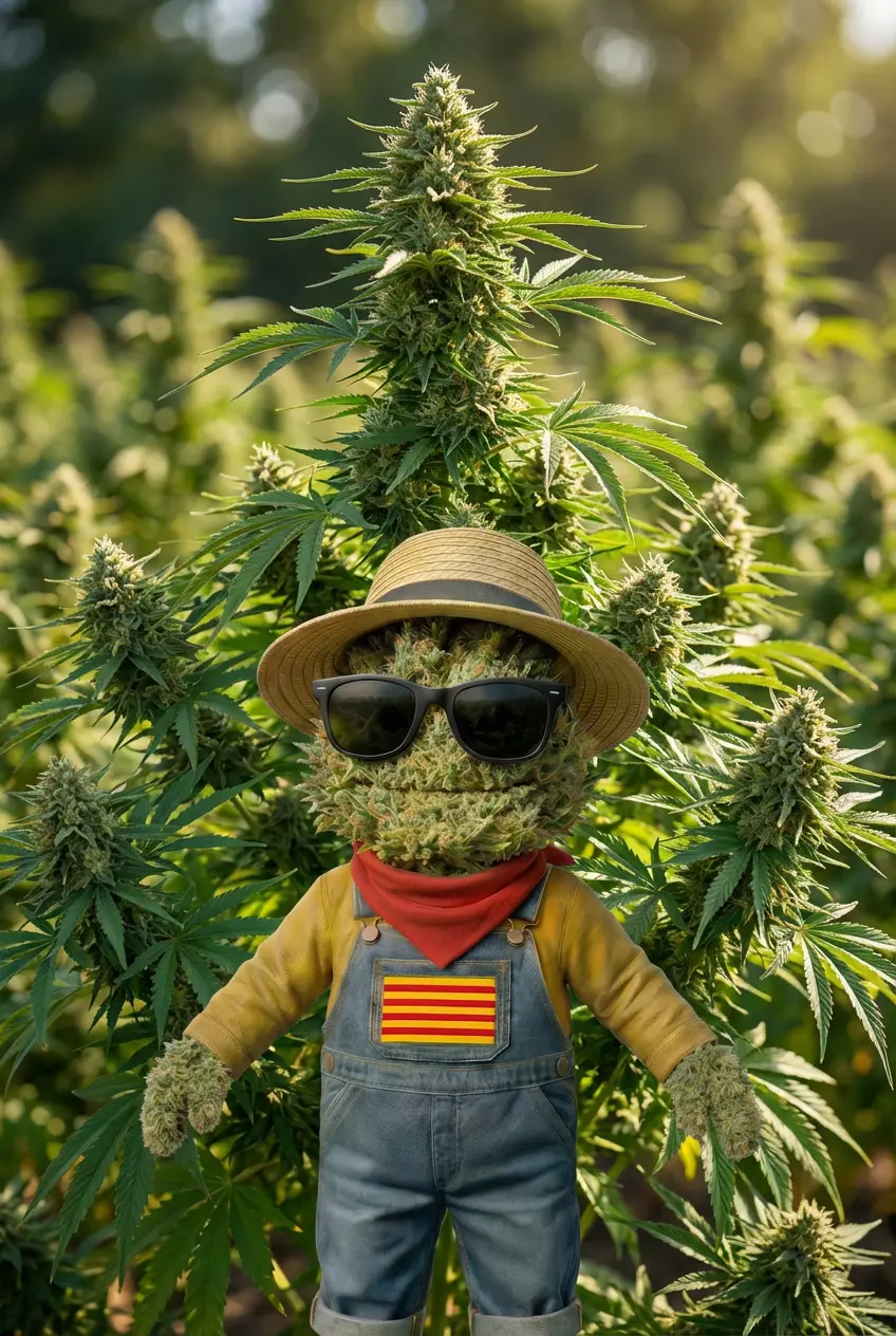 Producteur Widaki devant ses plants de CBD outdoor avant analyse laboratoire COA