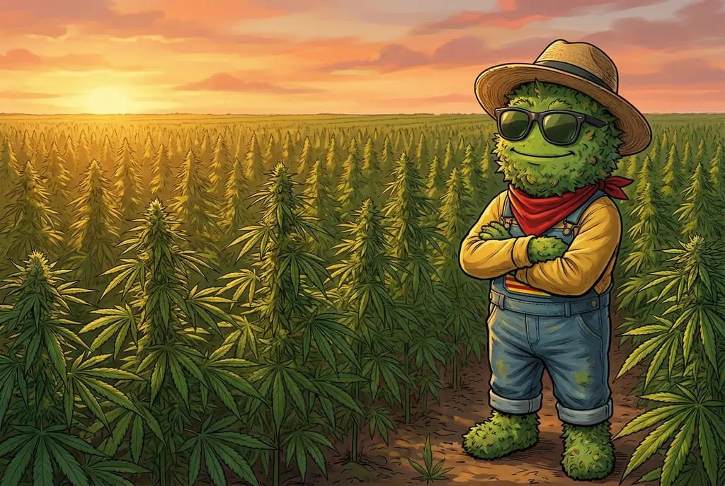 Producteur CBD Widaki observant sa parcelle après les tailles manuelles de chanvre outdoor