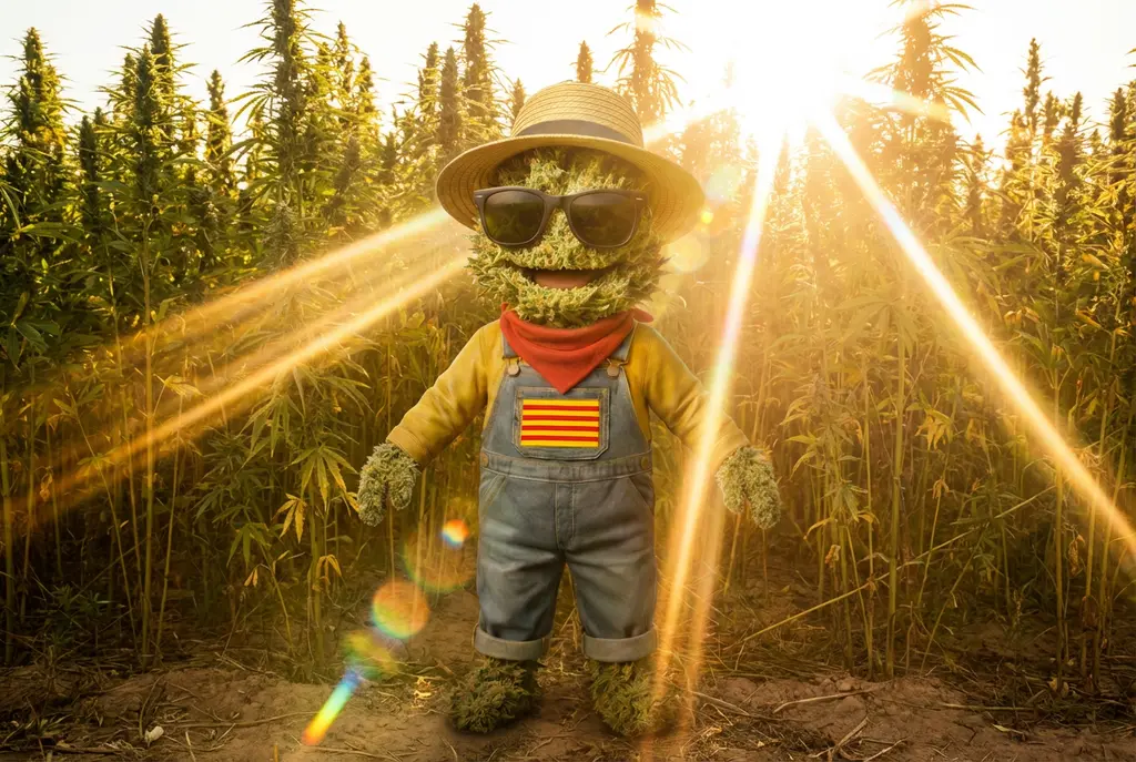 Producteur Widaki dans sa parcelle de chanvre CBD outdoor prêt pour la récolte manuelle