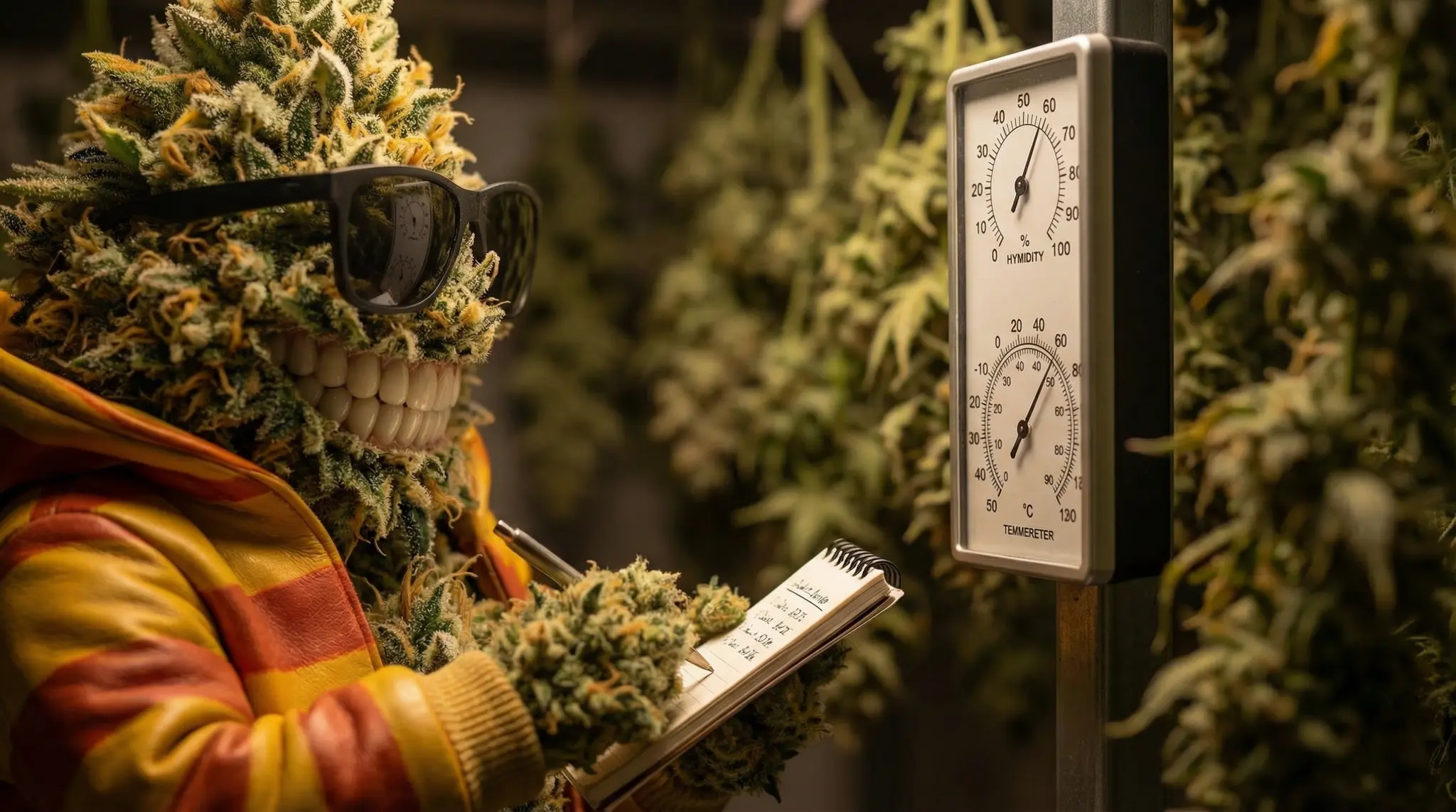 Contrôle de l'obscurité totale dans l'espace de séchage des fleurs de CBD Widaki