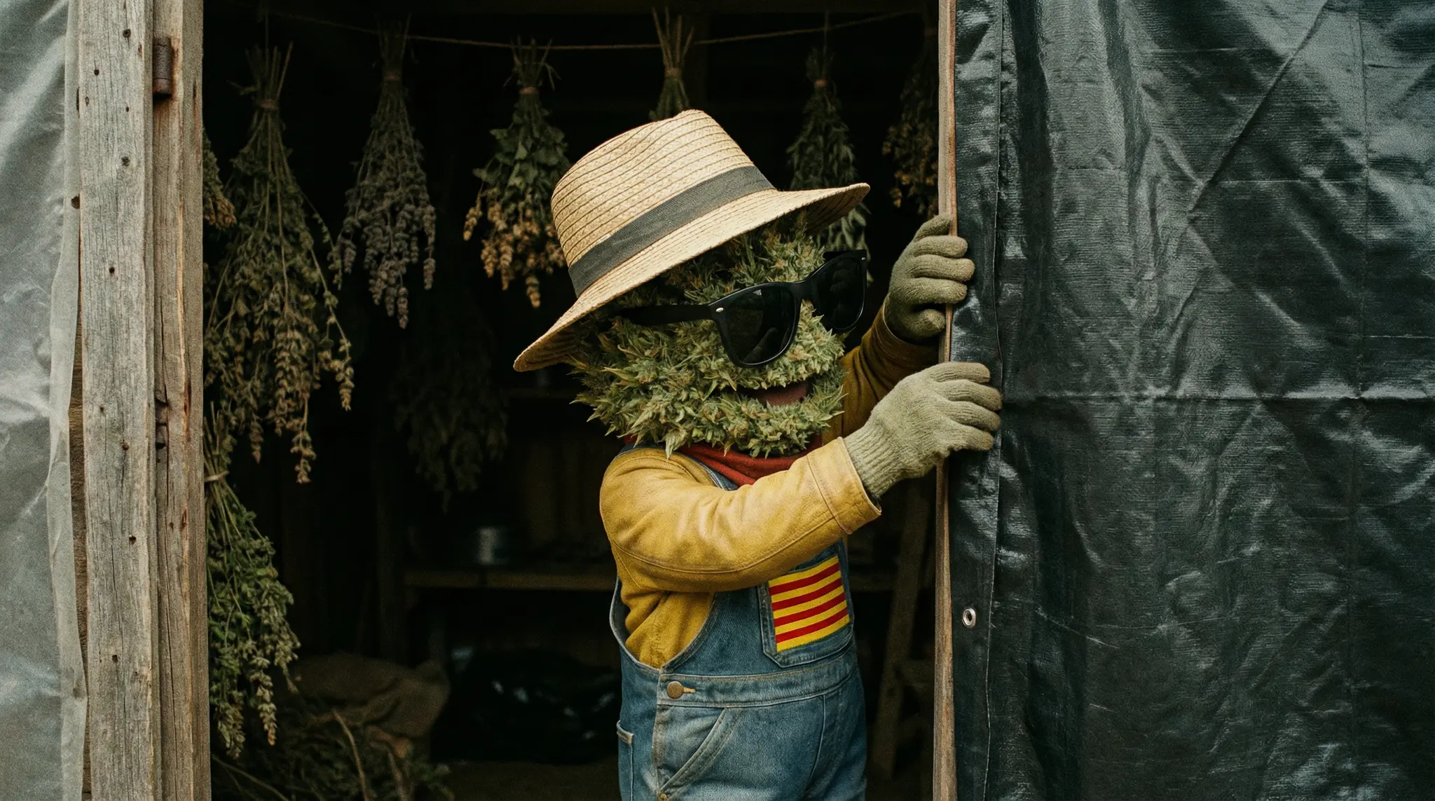 Contrôle de l'obscurité totale dans l'espace de séchage des fleurs de CBD Widaki