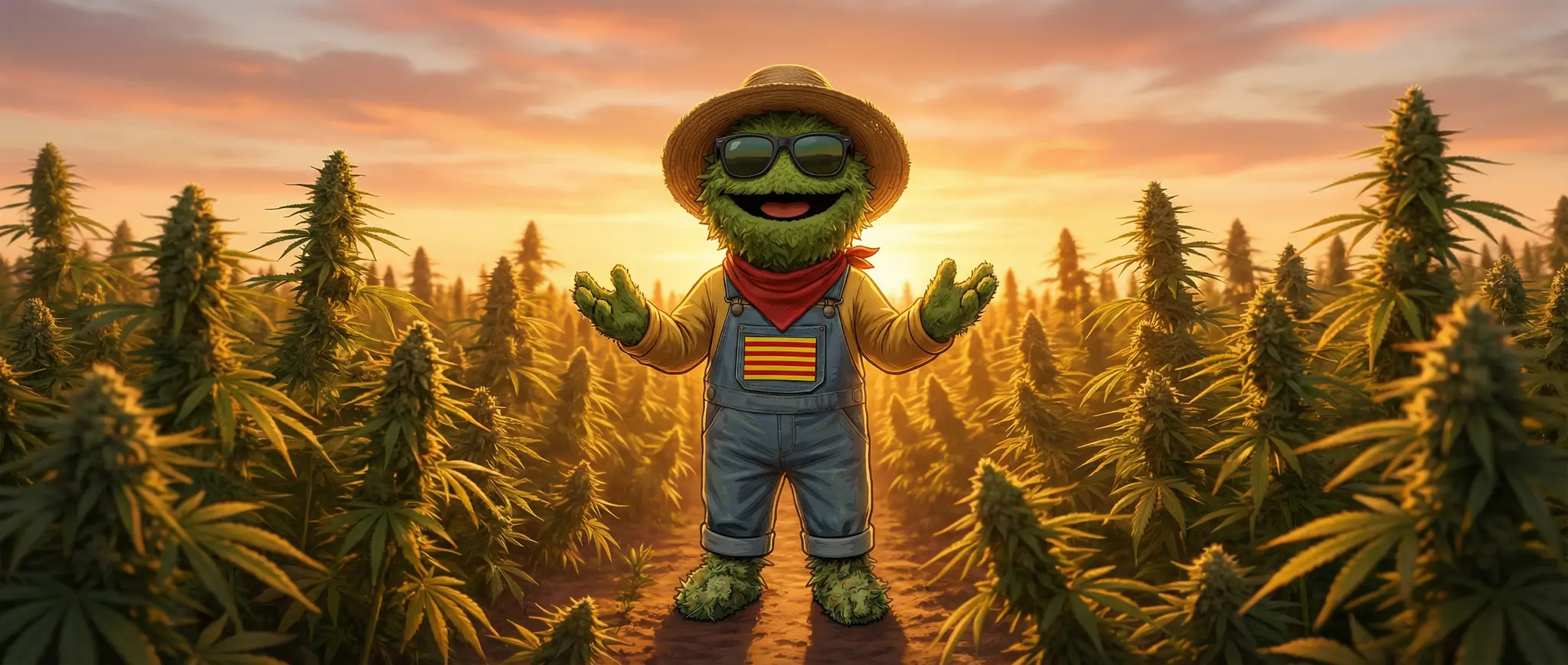 Producteur Widaki dans son champ de chanvre CBD full spectrum outdoor catalan - effet entourage