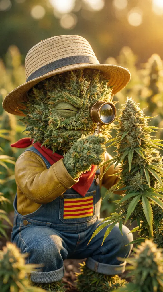 observation des trichomes capités pédonculés sur fleur de chanvre CBD outdoor