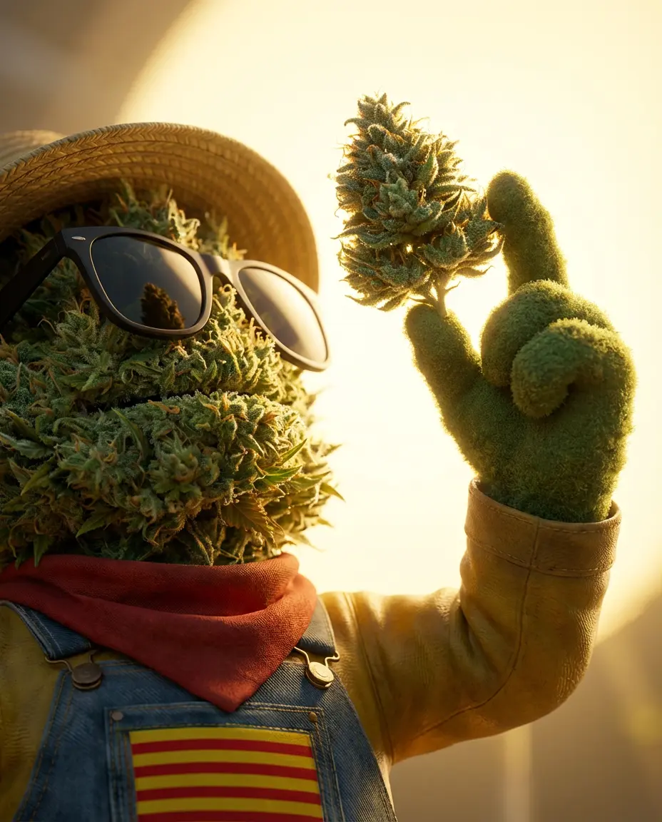 Inspection trichomes fleur CBD outdoor pour évaluer le THC total avant certificat d'analyse